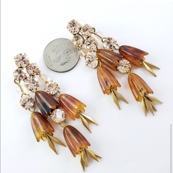 NWOT! J.Crew Earrings Faux Tortoise Shell Dangle - Picture 5 of 7